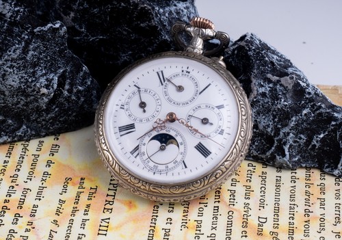 Antique multi dial pocket - antique, multi-dial