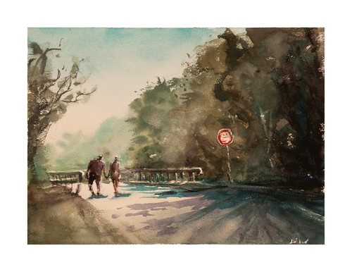 Original aquarell gemälde - aquarell,