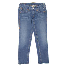 TRUE RELIGION Julie Damen Jeans Blau Slim Skinny Stone Wash W30 L27
