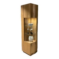 Wimmer Vitrine Waltrop Rustikale Asteiche Bianco Türschlag Rechts LED-Einbauspot