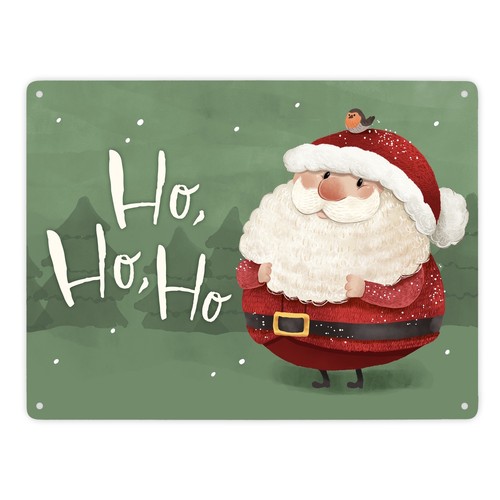 Weihnachtsmann metallschild - weihnachtsmann,