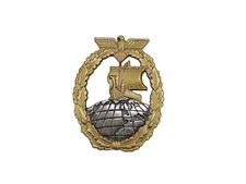 Wehrmacht Kriegsmarine Hilfskreuzer-Kriegsabzeichen Marine ENTNAZIFIZIERT