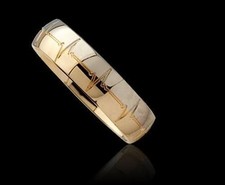 Eheringe Trauringe 333 er Gold Bicolor Massiv Gelb/Weißgold Herzschlag EKG