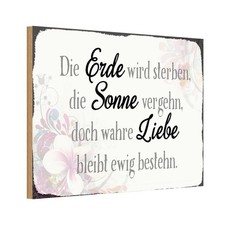 Holzschild 12x18 cm wahre