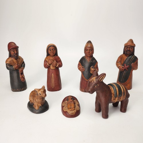 Krippenfiguren peru handbemalt - krippenfiguren,