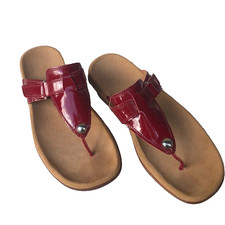 Gabor Jollys 38 Zehentrenner Dianette Rot Nieten Lack Leder Klettverschluß