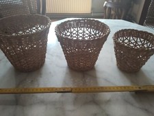 Körbe Blumen, 3 Stück, verschiedene Größen 