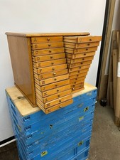 Schubladenschrank Wäschezeichen Antik Monogramm Setzkasten Schrank  Werkstatt