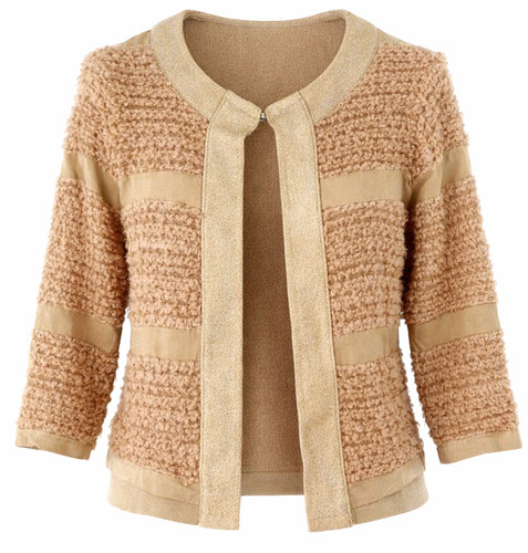 Kosmika boucle cardigan - kosmika, beige