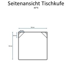 2er Set  Tischbeine gebogen Design Tischkufen  mit Aussteifung Kufe Stahl 