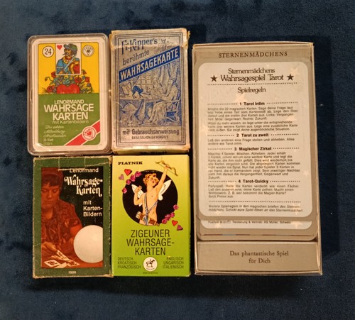 Vintage wahrsagekarten set - 5x,