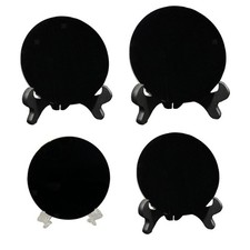 Schwarze obsidian scheibe - obsidian,