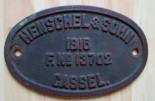 Lokfabrikschild henschel - lokfabrikschild,