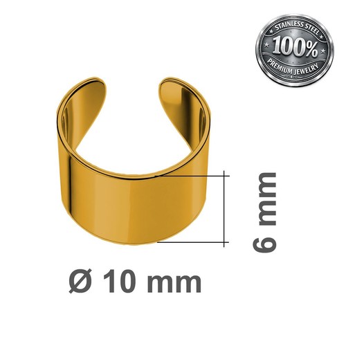 Schlichte ohrklemme edelstahl - schlichte,