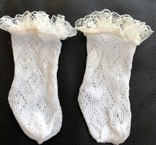Puppensocken Nora Weiß, 50-55 cm, Weiß, 10 × 4 cm