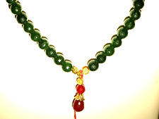 Smaragd Kette fac. mit Rubin Anhänger. fac.
