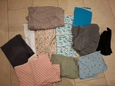 Stoffpaket Damrn Jersey Stoff Musselin Blumen Sterne Stenzo Fleecestoff