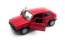 Modellauto VW Golf 1 l GTI 1:34-39 rot Miniatur Fahrzeug