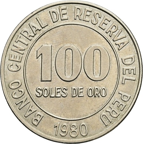 Peru 100 soles oro 1980 - peru,,