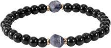 Schwarzes turmalin obsidian - schwarzes,