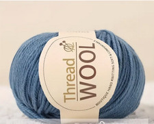 Australische Merino Wolle 10x50g 500g blau zum Stricken NS: 2,5-3