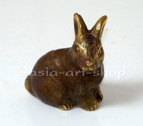 Bronzefigur kaninchen hase - bronzefigur,