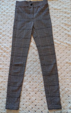 Karierte Hose, Stoff, schwarz weiß Mädchen, Damen Amisu, Stoffhose, Gr. 34