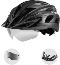 ROCKBROS Fahrradhelm Radhelm für Jugend und Erwachsene Schutzhelm Magnet Visier