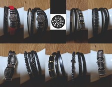 Armband Herren Damen Leder Magnetverschluss in Geschenk Box für Männer + Frauen