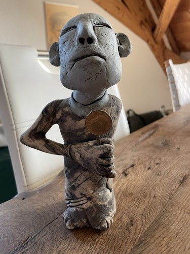 Keramikskulptur geldgier - keramikskulptur, „geldgier”