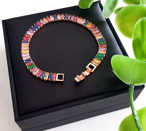 Edles zirkonia tennis armband - zirkonia,