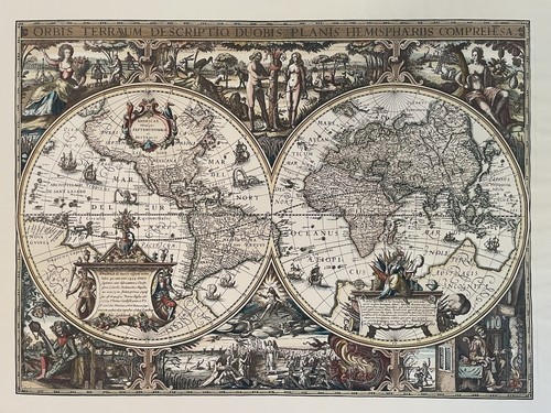 Historische weltkarte 1632 - weltkarte,