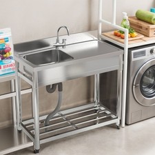 Edelstahl Spüle Spültisch Rechts Gastrospüle Waschtisch Küchenspüle Gewerbliche