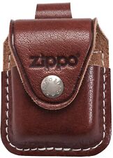 Zippo Etui  mit LASCHE braun Gürteltasche Gürtel Etui Leder 1701003 60001216