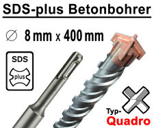 SDS-plus Betonbohrer Ø 8 mm  x 400mm Lang Quadro Bohrer Hammerbohrer Steinbohrer
