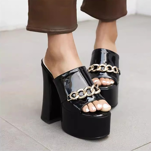 Damen pantoletten high heel - pantoletten,