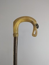 Antiker Widder Horn Hirten Gauner Gehstock Schaf geschnitzter Griff 100 cm (40")