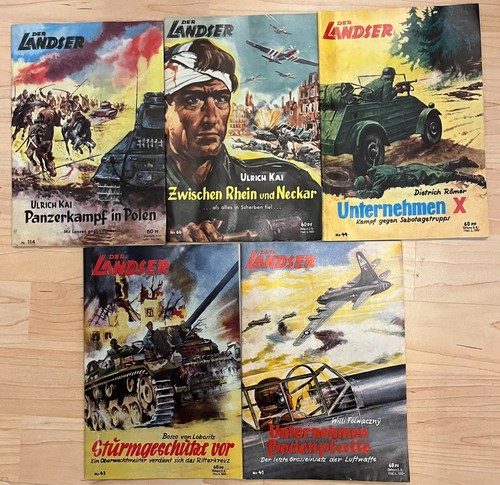 Der landser romanhefte - 5x,
