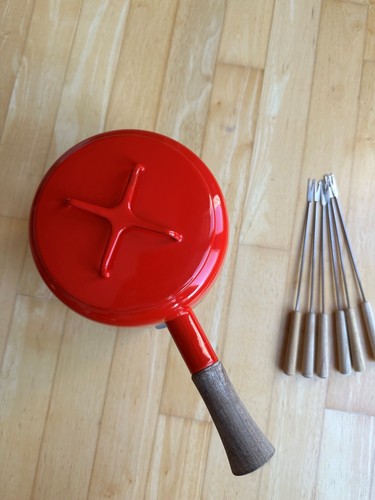 Vintage fondueset rot dansk - rot,