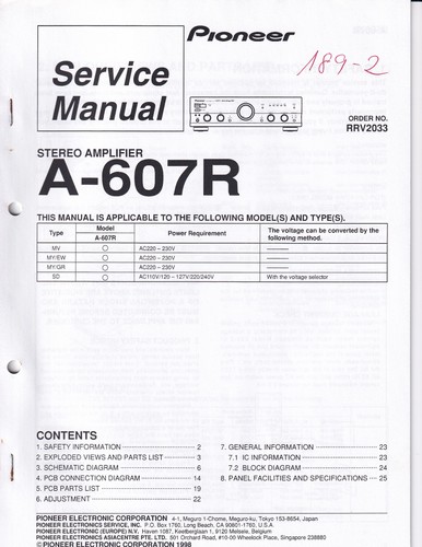 Service manual für pioneer - service,