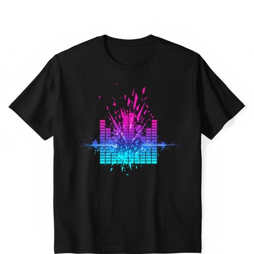 Herren shirt musik equalizer - herren, t-shirt