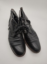 Bullboxer Herren Lederstiefel Gr. 43 – Schwarz – Schnürung & Reißverschluss