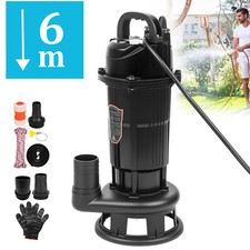 550W Tauchpumpe Membranpumpe Brunnenpumpe Wasserpumpe Gartenpumpe 6000 l/h DHL