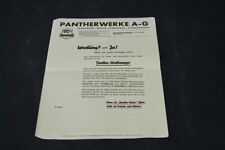 alter Druck Pantherwerke AG