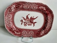 große Platte, Servierplatte, Bratenplatte, Spode England, Pink Camilla