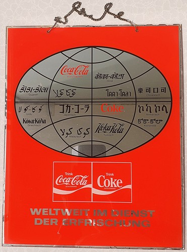 Coca cola glasschild - coca-cola,