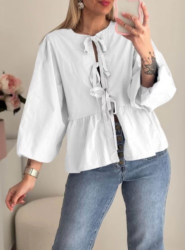 Bluse mit schleife tunika - mit,
