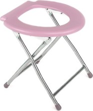 Faltbare Toilette Campingtoilette 150 kg Sitzhöhe 39cm Pink WC Camping