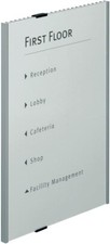 DURABLE 480823 INFO SIGN Türschild A3 Infotafel metallic silber 297mm x 420mm