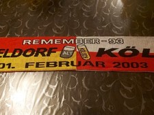 Eishockey Fanschal Remember 93 DEG-Köln mit Original Autogramm Peppi Heiß 